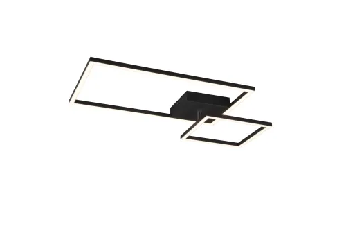 Lampa sufitowa nowoczesna linearna geometryczna prostokątna czarna z regulowaną jasnością RL R62642132 Padella LED 25W 3000K 63cm Wysoka jakość