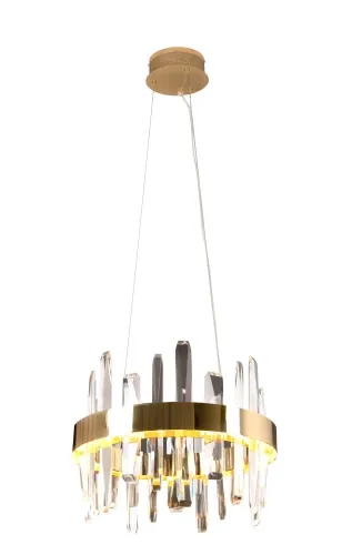 Lampa wisząca złota obręcz z kryształkami Max Light P0420 Prince LED 21W 3000K 40cm Kup teraz