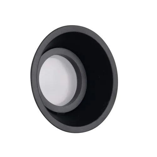 Oferta Okrągła czarna wklęsła lampa podtynkowa z ramką Max Light H0111 Deep GU10 8,2cm