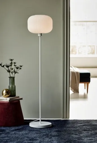 Bestseller Lampa stojąca Podłogowa Nordlux 48924001 Milford E27 139cm x 30cm biały opalizowany