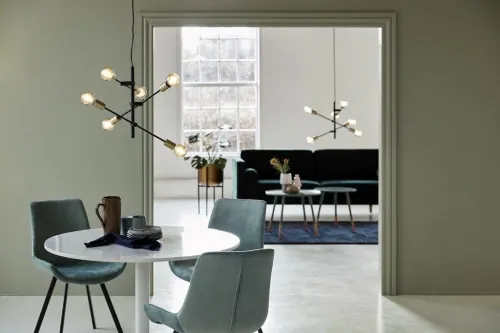 Lampa Wisząca Nordlux 48933003 Josefine 6xE27 55cm x 200cm czarny mosiądz Rabat