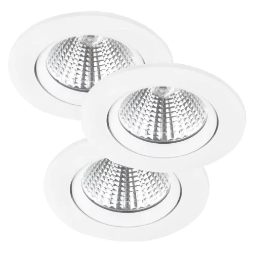 Dodaj do koszyka Lampa sufitowa Podtynkowa Nordlux 47580101 Fremont LED 5,5W 2700K IP23 8,5cm biały zestaw 3 sztuk