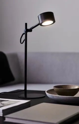 Lampa Biurkowa Skandynawska Nordlux 2010835003 Clyde LED 5W 2700K Ściemniacz 40cm x 25cm regulowana czarny Ostatnie sztuki