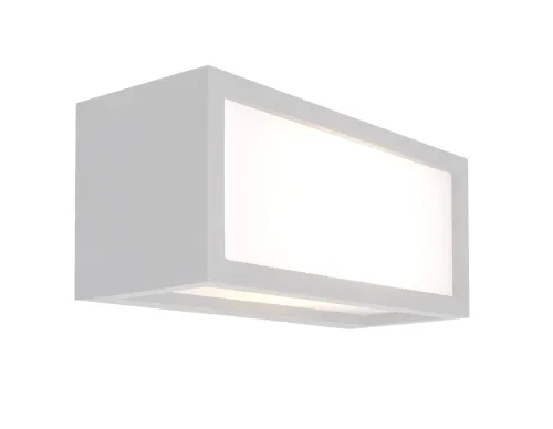 Lampa ścienna ogrodowa na elewację kinkiet box podłużny prostokąt biały Mantra 7051 Utah E27 25cm Wyjątkowa oferta