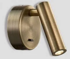 Szybka wysyłka Lampa ścienna kinkiet reflektor z włącznikiem antyczne złoto Mantra 6077 Prea Antuqie Brass LED 3W 3000K