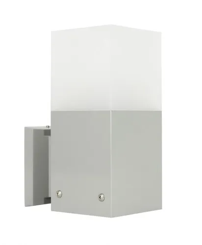 Łatwy zwrot Srebrna zewnętrzna lampa ścienna kinkiet elewacyjny SU-MA CB-MAX K AL Cube Max E27 IP44
