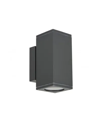 Łatwy zwrot Popielata zewnętrzna lampa ścienna kinkiet elewacyjny SU-MA M1460 DG Adela Midi 2xGU10 IP54