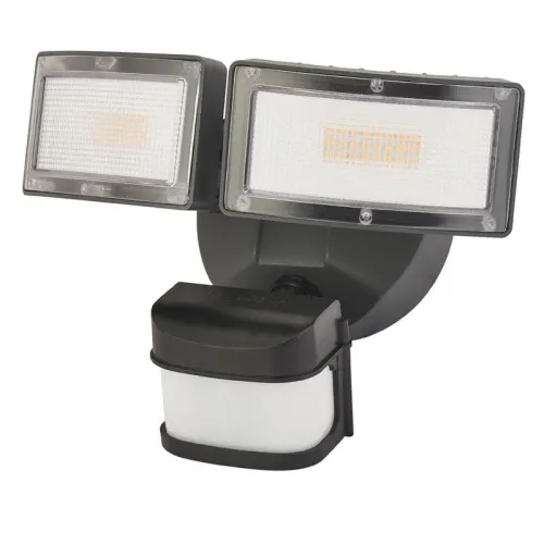 Oferta limitowana Naświetlacz zewnętrzny regulowany SU-MA 6556-PIR Duo LED 36W 3000LM 4000K IP54 czujnik ruchu zmierzchu 19x14x25cm czarny