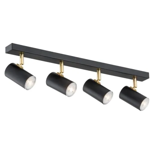 Lampa sufitowa listwa punktowa spot Argon 1690 Lagos 4xGU10 62cm czarny złoty Super okazja
