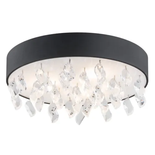 Lampa sufitowa czarny okrągły plafon z kryształkami Argon 1495 Bella 3xE27 45cm Zamów teraz